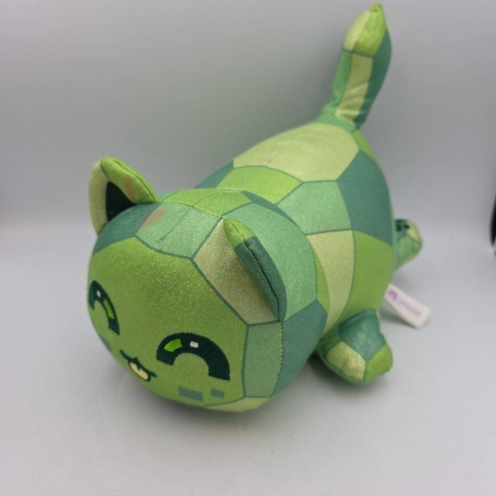 11" Aphmau Meemeows Mystery Plush Emerald  Green Cat Gemstone Stuffed Animal